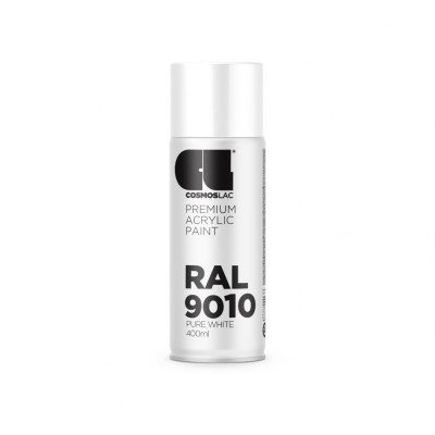 Vopsea spray acrylic RAL9010 alb mat 400ml Cosmos 0140301 foto