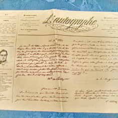 B68-I-L' Autographe Ziar vechi Franta 5 Ianuarie 1864. Stare foarte buna.