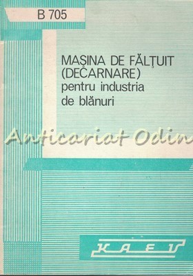 Masina De Faltuit (Decarnare) Pentru Industria De Blanuri B705 foto