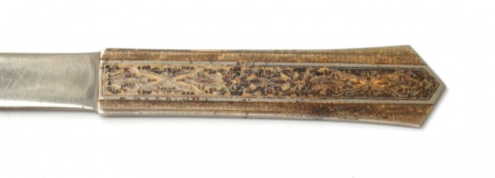 Deschizator scrisori, corespondenta, cutit scrisori, in tehnica gravata, toledo