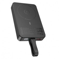 Baterie externa Wireless, 10.000mAh, PowerBank, Magnetica, compatibila MagSafe + Mini Cablu USB-C la