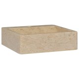 Cumpara ieftin Chiuvetă, crem, 40x40x12 cm, marmură