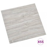 Placi pardoseala autoadezive 55 buc. gri deschis PVC 5,11 m&sup2;