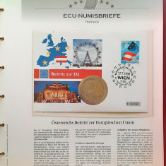 Ecu-Numisbrief, pagina numismatica filatelica, 1995, Austria - B 4372