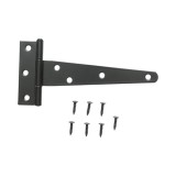 Balama pentru poarta tip T 70x151 mm din otel negru, cu suruburi incluse