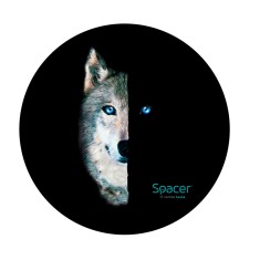 Covor pentru scaun gaming SPACER, protectie parchet, cauciuc si material textil, 1200 x 3mm, rotund, WOLF 46501470 &amp;quot;SPFP-WOLF-120&amp;quot; foto