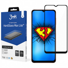 Folie Protectie Ecran 3MK HardGlass Max Lite pentru Samsung Galaxy A02s A025F, Sticla securizata, Full Face, Full Glue, Neagra