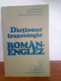 Dictionar frazeologic roman&ndash;englez