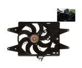GMV radiator electroventilator Fiat Doblo, 2000-2006, motor 1.9 D, diesel, 1.2, 1.6, benzina, fara AC, 385; 2 pini