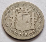 Spania, 1 Peseta 1870 Guvernul Provizoriu