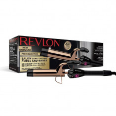 Ondulator Revlon RVIR1159E Salon Long Lasting Curls&amp;amp;Waves 35W 32mm Negru / Auriu foto