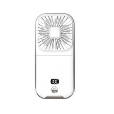 Ventilator Portabil Flippy, 3 in 1, de Mana, de Gat, de Birou, 16.7 x 8 x 1.9 cm, 3 Trepte de Viteza, Incarcare USB, Pliabil, Afisaj Digital, Suport T foto