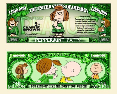 SUA = FANT NOTE (TJ6) = DES ANIMATE : PEPPER PATTY DIN SERIA CHARLIE BROWN - UNC foto