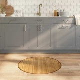 vidaXL Covor rotund, negru, 80 cm, bambus 376979