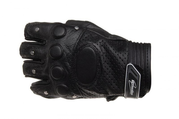 Manusi fara degete, din piele gaurita cu protectii, culoare negru, marime XL Cod Produs: MX_NEW AC0076