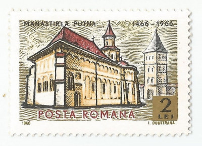 Rom&amp;acirc;nia, LP 638/1966, 500 de ani de la zidirea Mănăstirii Putna, MNH foto