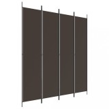 Cumpara ieftin Paravan de camera cu 4 panouri, maro, 200x220 cm, textil