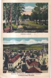 Campulung-Muscel. Gradina publica. Biserica Sf. Nicolae si vedere spre Flamanda