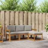 vidaXL Set de canapele de exterior 4 pcs Gri natural și deschis 3366209