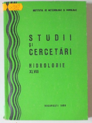 STUDII SI CERCETARI , HIDROLOGIE , VOLUMUL XLVIII , 1980 foto