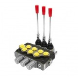 Distribuitor hidraulic cu 3 manete supapa de siguranta SD11 debit 80L/min levier si reductie -15 /+80 Breckner Germany