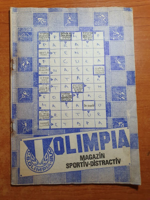 revista olimpia octombrie 1986-club sportiv olimpia bucuresti foto