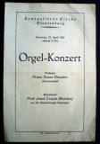 O.149 CLUJ KLAUSENBURG ORGEL-KONZERT 1931 FRANZ X. DRESSLER JONEL CRISAN