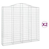 Cumpara ieftin Cosuri gabion arcuite 2 buc, 200x30x180/200cm, fier galvanizat