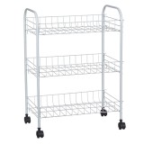 Carucior pentru depozitare, 32.5 x 20 x 43.5 cm, cromat, maxim 24 kg