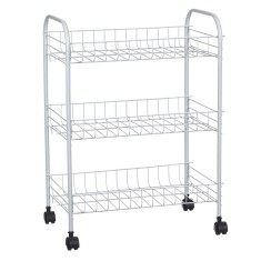 Carucior pentru depozitare, 32.5 x 20 x 43.5 cm, cromat, maxim 24 kg
