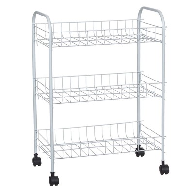Carucior pentru depozitare, 32.5 x 20 x 43.5 cm, cromat, maxim 24 kg foto