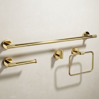 Set accesorii pentru baie GRID Gold 4 piese foto