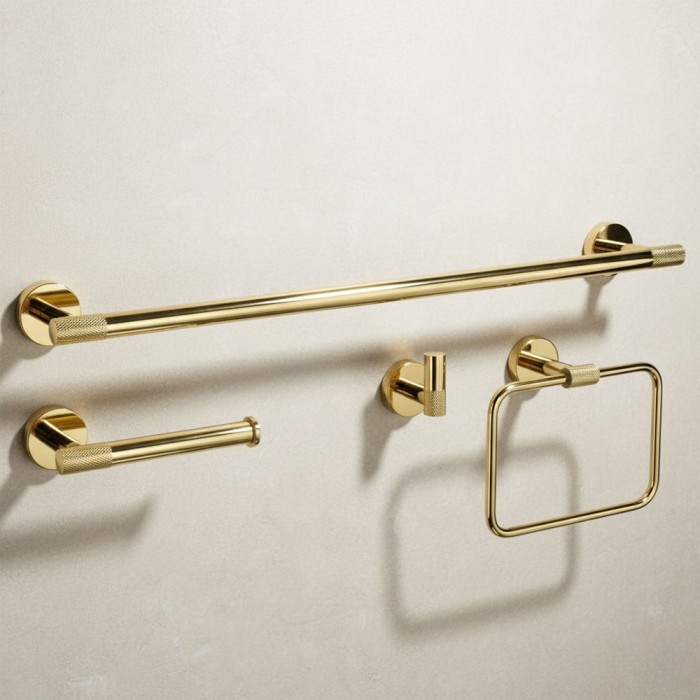 Set accesorii pentru baie GRID Gold 4 piese