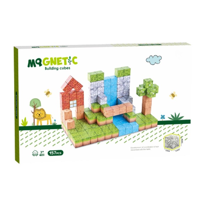 Cuburi magnetice - In natura 157 piese (2.5 cm)