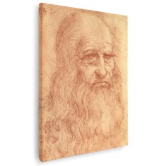 Tablou Autoportret de Leonardo da Vinci 2023 Tablou canvas pe panza CU RAMA 20x30 cm