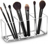Ylic Makeup Brush Organizer Holder Perii cosmetice transparente Depozitare cu 3