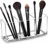 Ylic Makeup Brush Organizer Holder Perii cosmetice transparente Depozitare cu 3, Oem