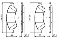 BOSCH 0 986 494 791 set placute frana,frana disc foto
