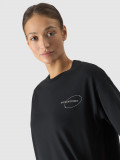 Tricou oversize cu imprimeu pentru femei - negru, 4F Sportswear