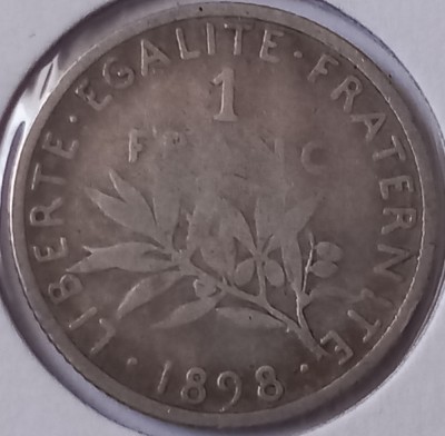 Franta , 1 Franc 1898 foto