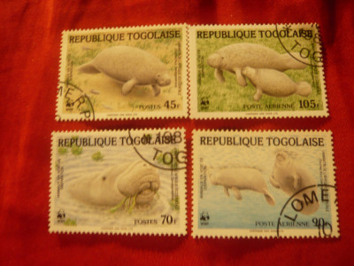Serie Togo 1984 - Fauna , 4 valori stampilate foto