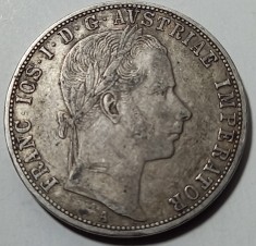 Austro-Ungaria, Franz Joseph, Florin 1859 A, Viena, Argint.