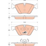 Set placute frana fata TRW, Bmw Seria 1 (E81/E82, E87/E88), 2006-2013, 3 (E90/E91, E92/E93), 2004-2013, Fata; puntea fata; Echipament vehicul : vehic
