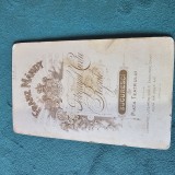 Fotografie cabinet FRANZ MANDY , Bucuresti - fotograful Curtii Regale - anii 1881 - 1890