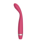 Vibrator Slim Punctul G, 10 Moduri Vibratii, Silicon, USB, Rosu, 17.5 cm, Guilty Toys