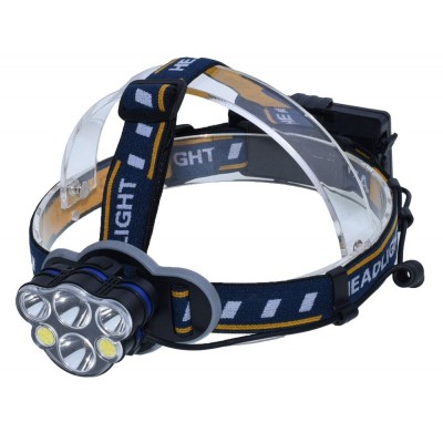 Lanterna de Cap 4+2 Led și 2 Acumulatori 3,7V LI-ION foto