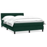 Cumpara ieftin Pat box spring cu saltea, verde inchis, 160x220 cm, catifea