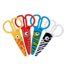 Foarfeca Strigo plastic , 4 modele cu animalute,13 cm