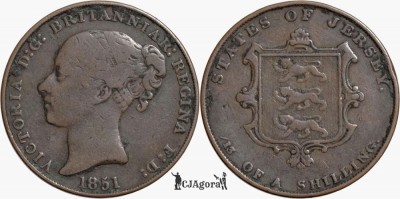 1851, 1/13 shilling - Victoria - Jersey foto