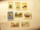 Lot 8 Timbre Brazilia nestampilate ,serie 1 val. sau deparaiate : Minerale , sco